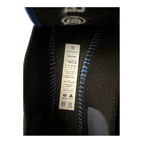 Rothy’s The Flat Black Solid Women’s Size 7.5 - Picture 5 of 7